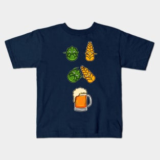 Beer craft pong brewers brewery oktoberfest gift idea present Kids T-Shirt